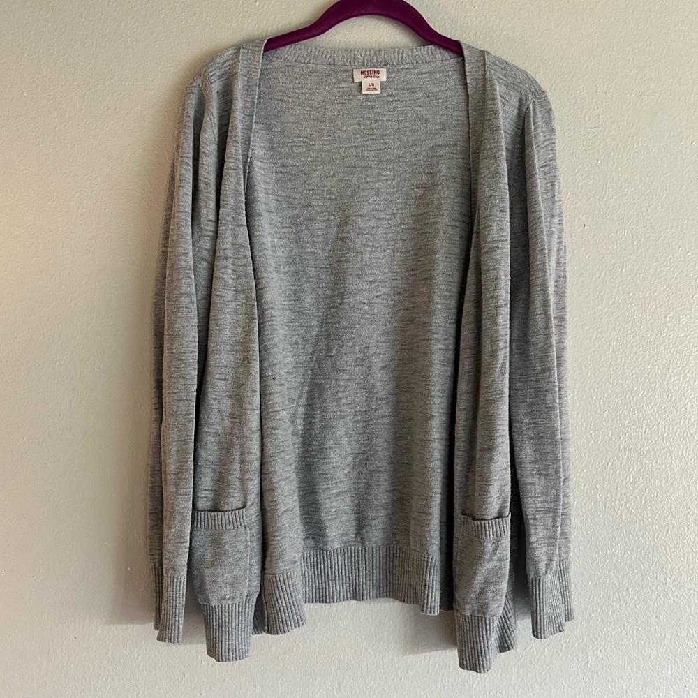 Women’s size large, Mossimo Supply Co. light grey cardigan